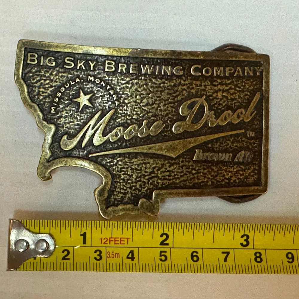 Moose Drool Brown Ale Montana Big Sky Brewing Company Belt Buckle